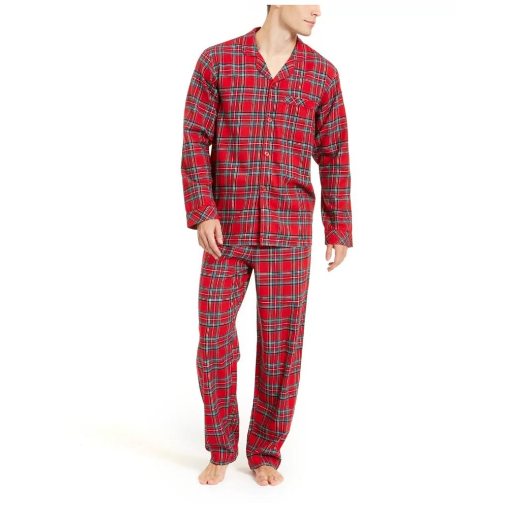 Men's Family Pajamas 100% Cotton Brinkley Plaid Pajama Set